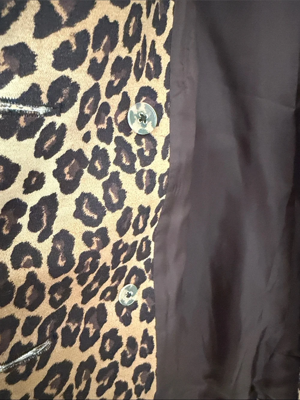 Michael Kors Leopard Print Double-Breasted Trench Coat - Brown/Tan